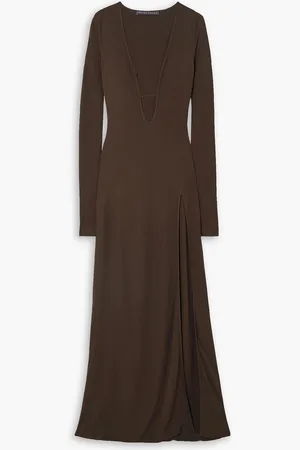 Zeynep Arcay Cutout jersey maxi dress - Brown - US 6