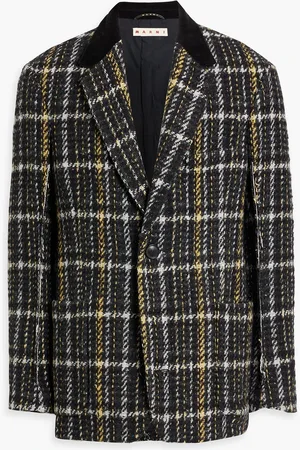 Marni Checked wool-blend tweed blazer - - IT 48