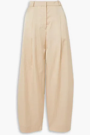 By Malene Birger Povilos pleated wool-blend twill wide-leg pants - Neutral - DE 34