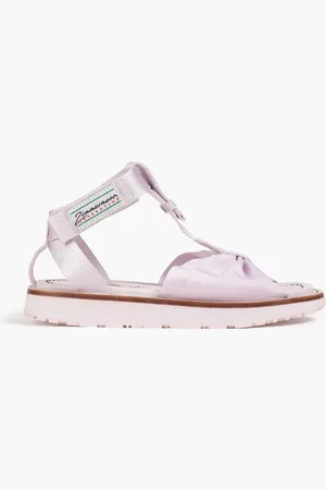 ZIMMERMANN Gathered grosgrain and ottoman sandals - Purple - EU 41