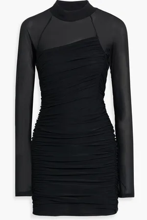 Helmut Lang Ruched chiffon mini dress - - S