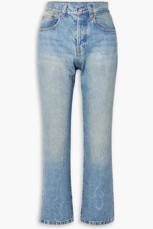Victoria Beckham Victoria cropped mid-rise straight-leg jeans - Blue - 25
