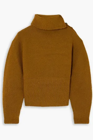 Proenza Schouler Wool-blend bouclé turtleneck sweater - Brown - M