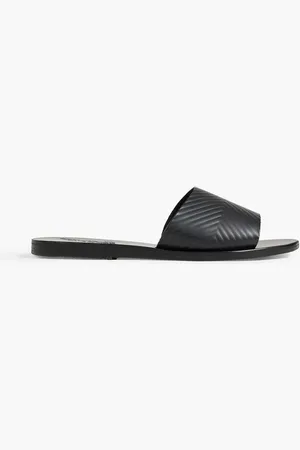 Ancient Greek Sandals Doukani embossed leather slides - - EU 36