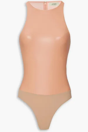 LAPOINTE Faux leather bodysuit - Orange - US 10