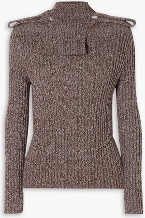 Baserange Mélange ribbed cotton turtleneck sweater - - M/L