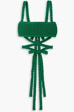 Alanui Palm Springs crocheted cotton bralette - - S
