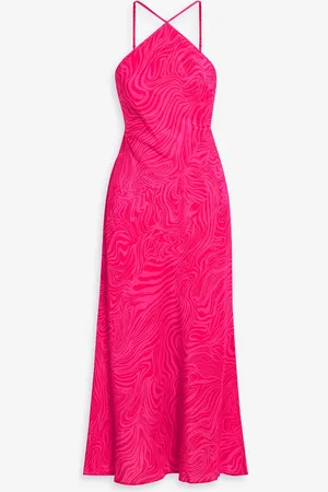 RIXO London Opal printed silk-crepe midi dress - Pink - UK 12