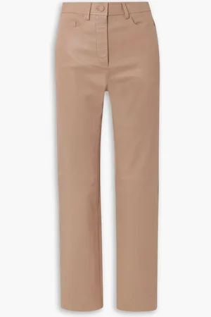 Joseph Teddy leather slim-leg pants - Neutral - FR 42