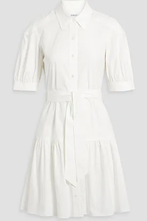 Derek Lam Luma cotton-blend poplin mini shirt dress - - US 14