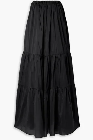 MATTEAU Strapless tiered cotton and silk-blend poplin maxi dress - - 4