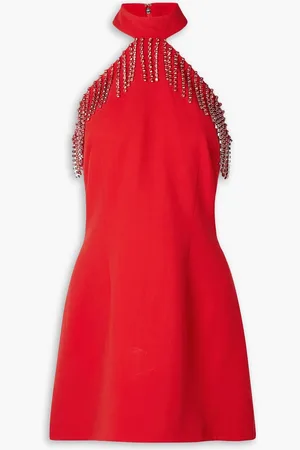 Christopher Kane Crystal-embellished crepe mini dress - - IT 44