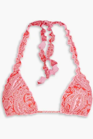 Heidi Klein Tangier paisley-print triangle bikini top - - M