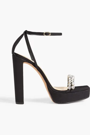 ALEXANDRE BIRMAN Agnes crystal-embellished faille platform sandals - - EU 38