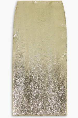 Gauchere Sequined tulle midi skirt - Metallic - FR 40