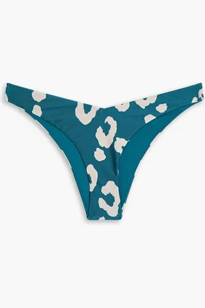 ZIMMERMANN Leopard-print low-rise bikini briefs - Blue - 3