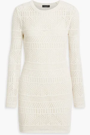 RAG&BONE Renne crocheted cotton-blend mini dress - White - S
