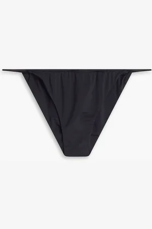 Isa Boulder Leaf stretch-sateen bikini briefs - - XL