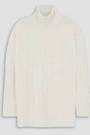 Joseph Oversized wool turtleneck poncho - White - XS