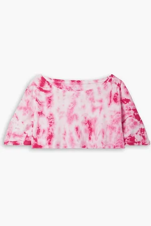 YEAR OF OURS Lindsey Harrod cropped tie-dyed cotton-jersey T-shirt - - L