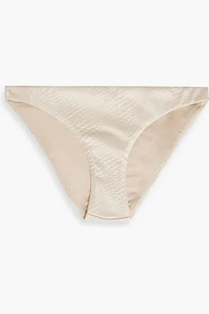ONIA Ashley stretch-jacquard low-rise bikini briefs - Neutral - M
