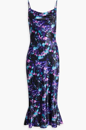 OLIVIA RUBIN Lia printed satin midi slip dress - - UK 10