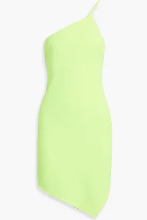 ET OCHS Mia one-shoulder crepe mini dress - Green - US 4