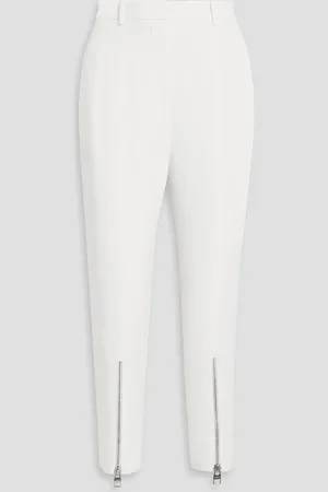 Alexander McQueen Cropped crepe skinny pants - - IT 40