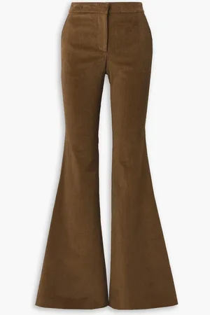 ADAM LIPPES Cotton-blend corduroy flared leg pants - - US 14