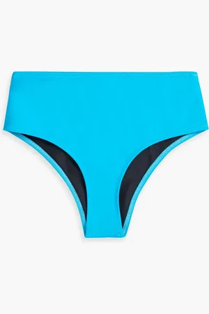 Solid Bella high-rise bikini briefs - Blue - M