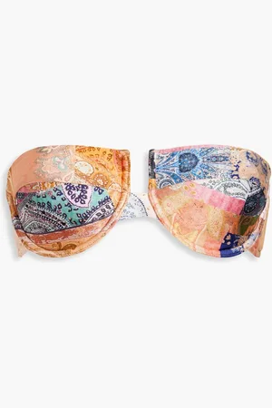 ZIMMERMANN Paisley-print underwired bandeau bikini top - - 2 A