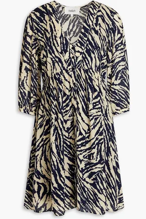 Bash Vuzy printed georgette mini dress - Blue - 0