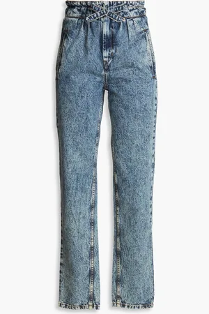 Isabel Marant Acid-wash high-rise tapered jeans - Blue - FR 34
