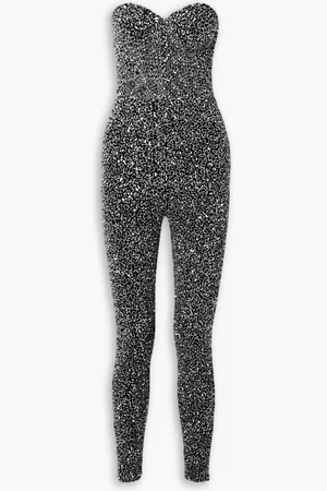 Retrofete Elodie strapless embellished tulle jumpsuit - - XS