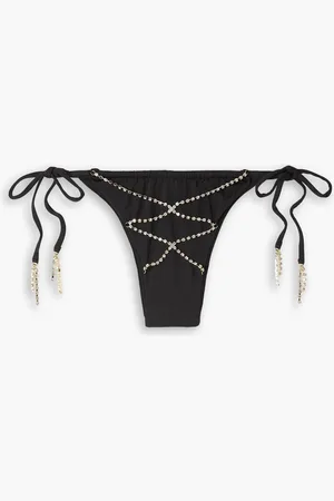 Agent Provocateur Wilona crystal-embellished bikini briefs - - 3