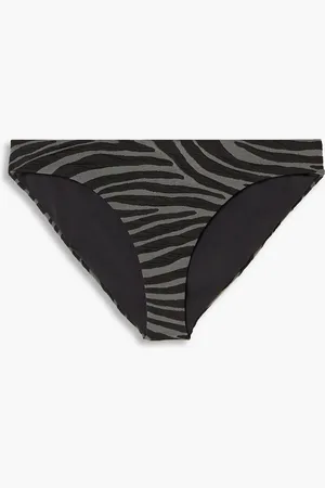 Mara Hoffman Dori tiger-print stretch-jacquard low-rise bikini briefs - - XL