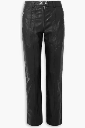 Isabel Marant Anazia paneled leather slim-leg pants - - FR 40