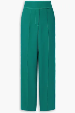Christopher John Rogers Crepe straight-leg pants - Green - US 0