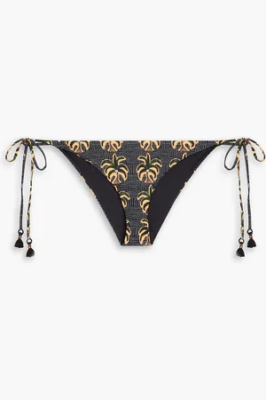 JOHANNA ORTIZ Azabache tasseled printed bikini briefs - - M
