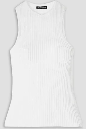 ANN DEMEULEMEESTER Noya ribbed cotton tank - - XL