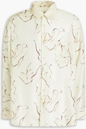 Nanushka Printed silk-twill shirt - White - L