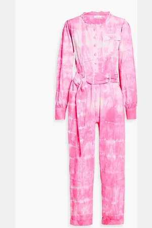 LOVESHACKFANCY Paca tie-dyed belted denim jumpsuit - - US 0