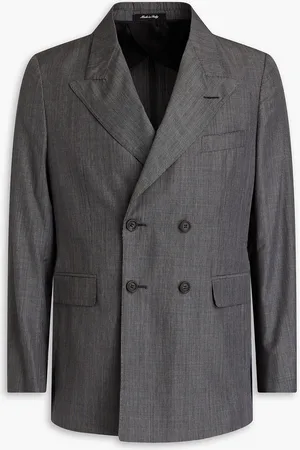 Dunhill Double-breasted wool and mulberry silk-blend blazer - - IT 48