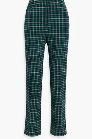 ZIMMERMANN Checked jacquard straight-leg pants - - 3