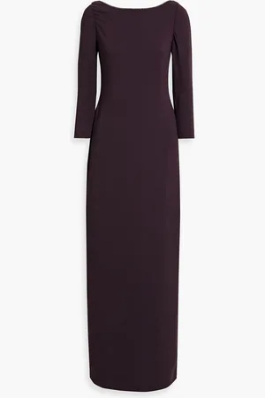 Fabiana Filippi Bead-embellished crepe maxi dress - Purple - IT 40
