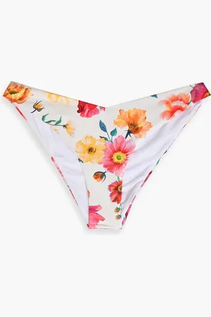 ONIA Chiara Liberty-print low-rise bikini briefs - White - L