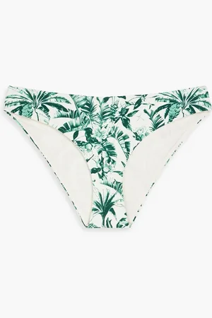 ONIA Lily printed mid-rise bikini briefs - Green - XL