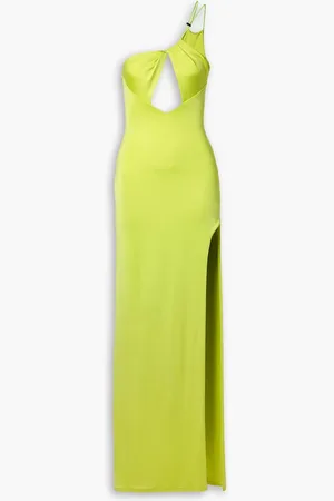 ET OCHS One-shoulder cutout stretch-jersey gown - Yellow - US 6