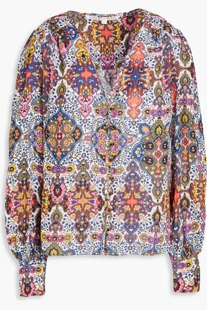 VERONICA BEARD Sura printed crepe de chine blouse - - US 6