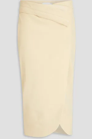 Simkhai Vienna wrap-effect crepe midi skirt - White - US 2